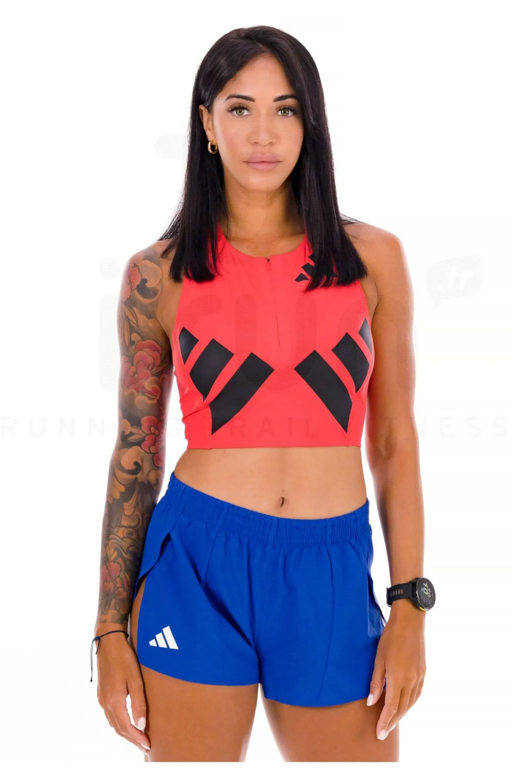 adidas adizero Road to Records Crop top femme^Femme Débardeurs