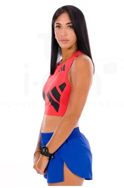 adidas adizero Road to Records Crop top femme^Femme Débardeurs
