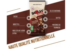 Baouw Barre énergétique bio Extra - Chocolat - Noisette^ Barres
