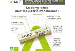 Atlet Barre Énergétique Endurance Salée - Noix de Cajou / Pistache^ Barres