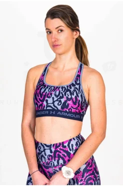 Under Armour Crossback Mid Print femme^Femme Brassières / Soutiens-Gorge