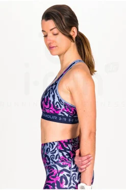 Under Armour Crossback Mid Print femme^Femme Brassières / Soutiens-Gorge