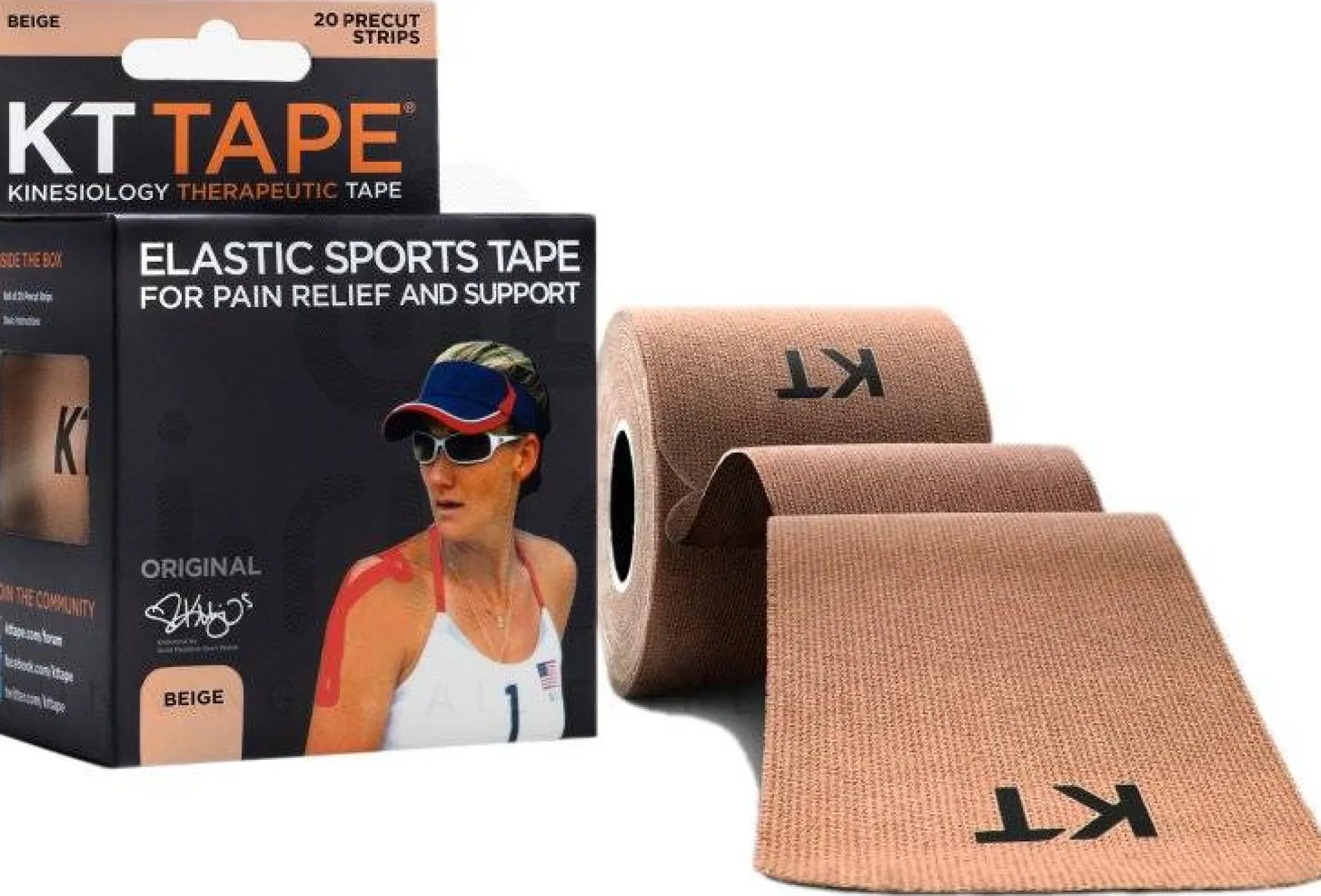 KT Tape Original Coton Pré-découpé^ Protection Musculaire & Articulaire