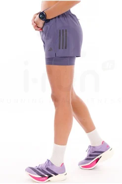 adidas Own The Run 2 en 1 femme^Femme Shorts / Cuissards / Jupes