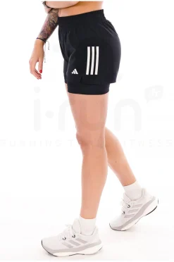 adidas Own The Run 2 en 1 femme^Femme Shorts / Cuissards / Jupes